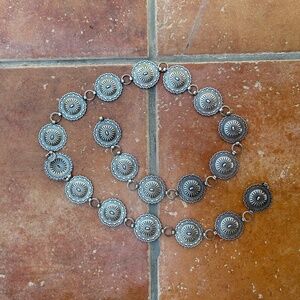 Southwestern Nickel Silver Adjustable Concho Belt